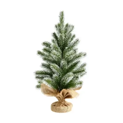 50 cm vysoký umelý mini vianočný stromček malý vianočný stromček na stôl zelený + biely