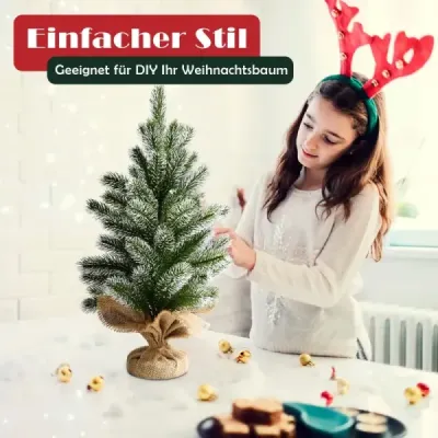 50 cm vysoký umelý mini vianočný stromček malý vianočný stromček na stôl zelený + biely