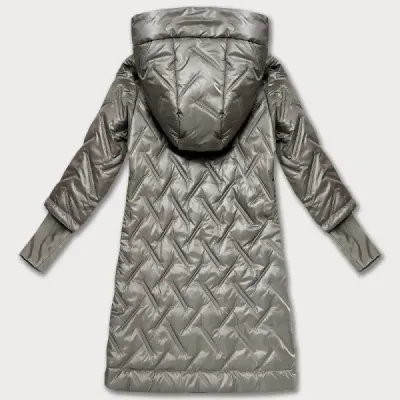 Prešívaná bunda s kapucňou MODA2290BIG  béžová