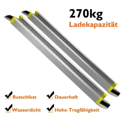 2 x rampa pre invalidné vozíky do 270 kg, teleskopická rampa 91,5 – 152,5 cm s protišmykovým povrchom, nakladacia rampa z hliníka