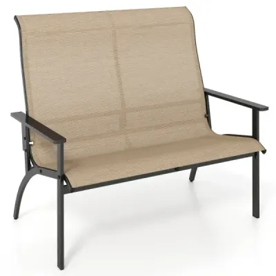 Záhradná lavica odolná voči poveternostným vplyvom Balkónová lavica 2-miestna lavica, nosnosť do 400 kg 120 x 81 x 106 cm