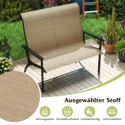 Záhradná lavica odolná voči poveternostným vplyvom Balkónová lavica 2-miestna lavica, nosnosť do 400 kg 120 x 81 x 106 cm