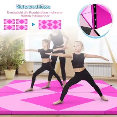 240 cm dlhá skladacia gymnastická podložka 240 cm x 117 cm x 5 cm veľká športová podložka z PU kože