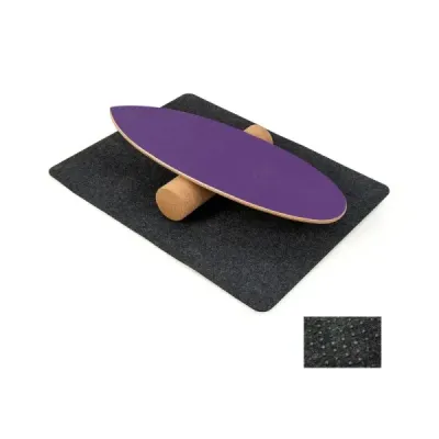 Balančná doska z dreva Balančná doska Balančný trenažér Trickboard na doma vrátane korkového valca Fialová