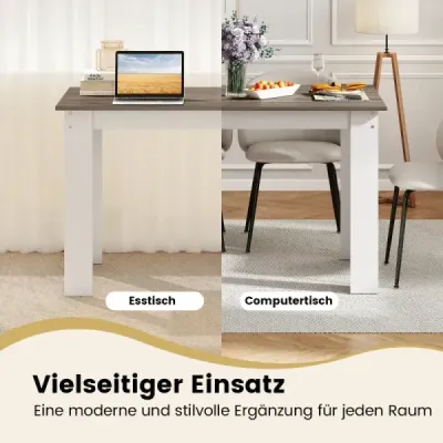 120 cm jedálenský stôl pre 4-6 osôb, drevený obdĺžnikový stôl, veľký jedálenský stôl, moderný kuchynský stôl, biely