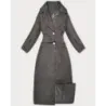 Dámsky dlhý kabát  S'West  MODA8542 hnedý