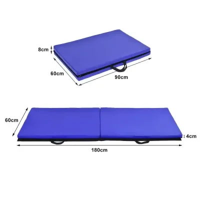Gymnastická podložka Mäkká podlahová podložka Podložka na jogu Skladacia podložka Gymnastická podložka 180 x 60 x 4 cm
