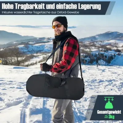 Všestranná sada snežníc 53 cm ergonomické snežnice s dvojitým západkovým systémom viazania strieborné
