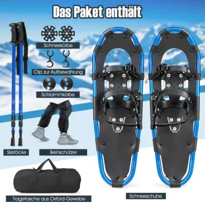 Sada snežníc 4 v 1 Snežnice s dvojitým západkovým systémom viazania 78 cm Navy Blue