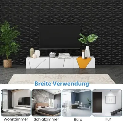 50 kusov 3D nástenných panelov diamant 30 x 30 cm nástenný obklad dekorácia na stenu čierna 4,5m²