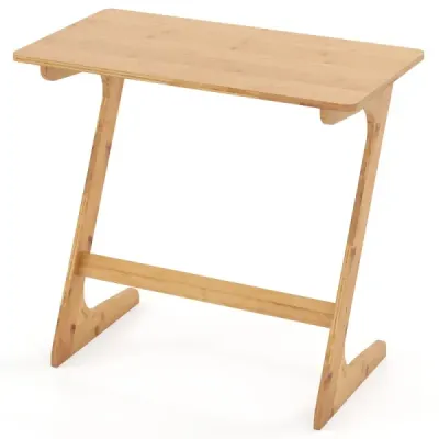 Bočný stolík v tvare písmena Z Rozkladací stolík z bambusu Priestorovo úsporný konferenčný stolík Nočný stolík Konferenčný stolík Prírodný