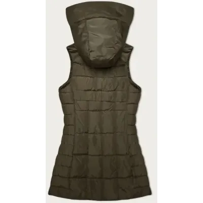 Dámska vesta s kapucňou  B8226 khaki