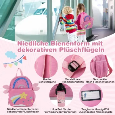 2-dielny detský kufor + batoh 47 cm dlhý kufor na kolieskach a 30 cm široký batoh hviezda