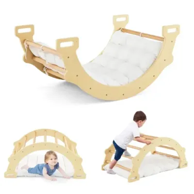 2-v-1 Arch Rocker s Cushion Double Sided Climbing Arch Natural