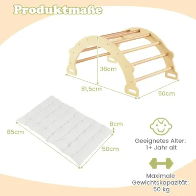 2-v-1 Arch Rocker s Cushion Double Sided Climbing Arch Natural