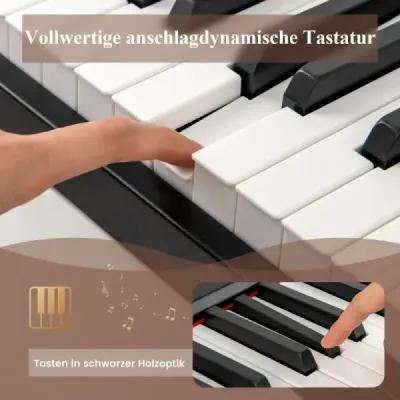 88 klávesov digitálne piano prenosné elektrické klávesy plnej veľkosti čierne