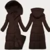 Dámska zimná bunda MODA3227 čokoládová