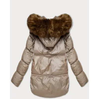 Dámska bunda bomber s kapucňou S'West MODA8280 béžová Dámska bunda bomber s kapucňou S'West MODA8280 béžová