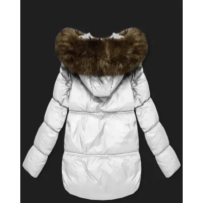 Dámska bunda bomber s kapucňou S'West MODA8280 biela Dámska bunda bomber s kapucňou S'West MODA8280 biela