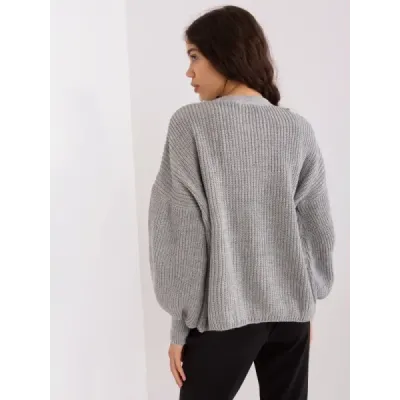 Dvojdielna súprava vrchný diel + sveter  MODA8019 sivá