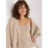 Dvojdielna súprava vrchný diel + sveter  MODA8019 béžová
