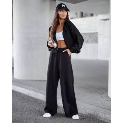 Dámsky set  so širokými nohavicami MODA21109 čierny