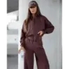 Dámsky set  so širokými nohavicami MODA21109 čokoladový