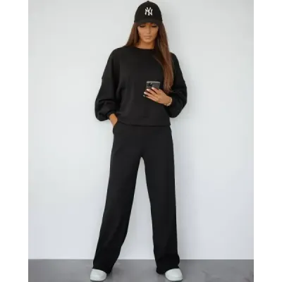 Dámsky set mikina + nohavice MODA1108 čierny