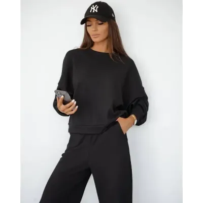 Dámsky set mikina + nohavice MODA1108 čierny