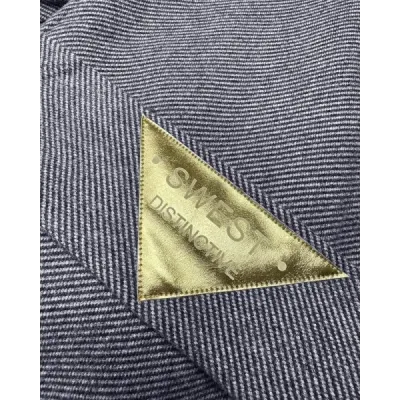 Dámsky dlhý kabát  S'West  MODA8542 modrý