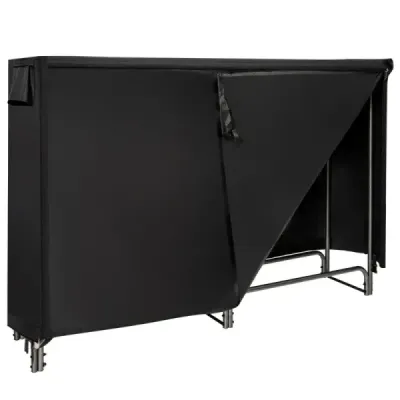 Stojan na palivové drevo vonkajší kovový 184 x 35,5 x 122,5 cm Stojan na palivové drevo s vodotesným krytom