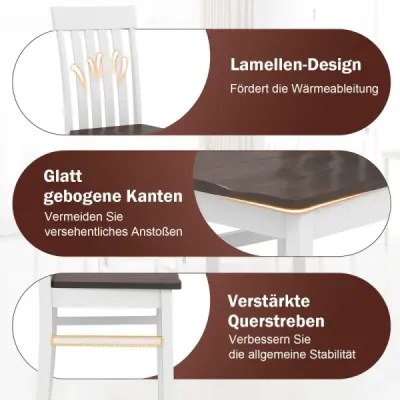 Sada 2 jedálenských stoličiek bez podrúčok, ergonomické operadlo a zapustené sedadlo hnedé