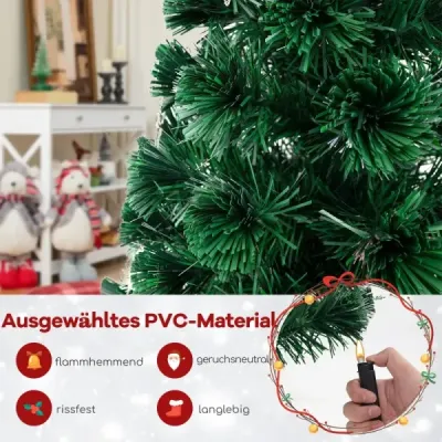 120cm umelý vianočný stromček zo sklenených vlákien s osvetlením