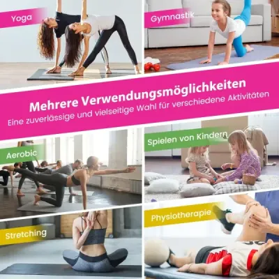 300 x 117 x 5 cm mäkká podlahová rohož zo syntetickej kože so zapínaním na šplhanie a držadlami na prenášanie Ružová+zelená