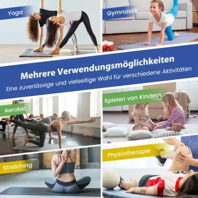 300 x 117 x 5 cm Mäkká podlahová rohož zo syntetickej kože s držadlami na prenášanie a upevnením na šplhanie Farebná