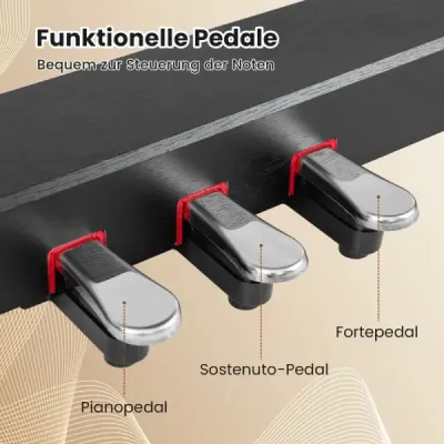 Digitálne piano 88 klávesov s kladivkovou mechanikou s váženou klaviatúrou elektrické piano s nábytkovým stojanom čierne