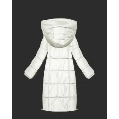 Dámska zimná bunda do polovice stehien MODA8535 ecru