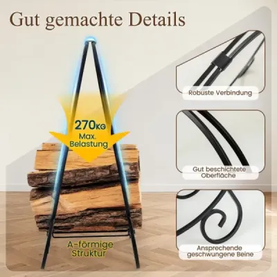 59 cm stojan na palivové drevo skladací stojan na palivové drevo na vnútorné a vonkajšie použitie robustný kovový stojan čierny 59 cm stojan na palivové drevo skladací stojan na palivové drevo na vnútorné a vonkajšie použitie robustný kovový stojan čierny