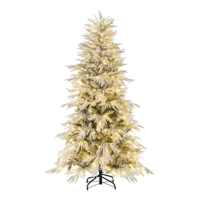 180 cm umelý vianočný stromček pokrytý snehom, predosvetlený s 250 teplými bielymi LED svetlami, 594 konármi