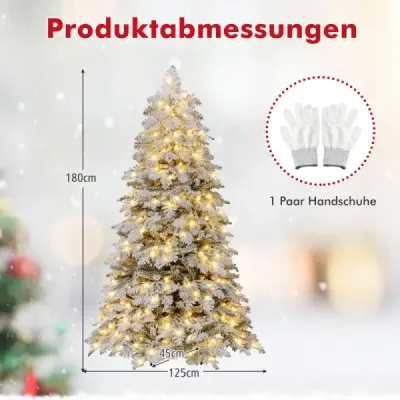 180 cm umelý vianočný stromček zasnežený vianočný stromček vopred zostavený skladací vianočný stromček zelený