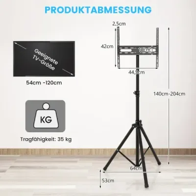 Výškovo nastaviteľný TV stojan pre 21-47-palcové plazmové/LCD/LED TV a ploché do 35 kg