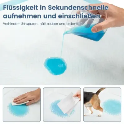 Výcvikové podložky pre psy, nepriepustné, 6vrstvové prevedenie, podložky pre šteňatá, 90 x 90 cm, 100 kusov