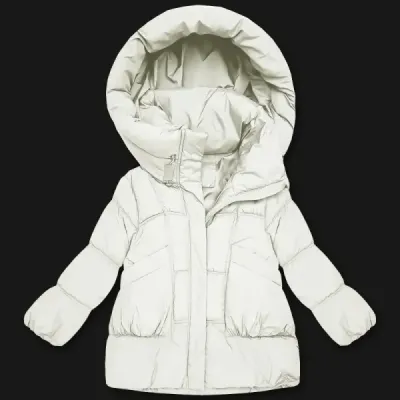 Dámska páperová bunda S'West oversize broken white MODA8539