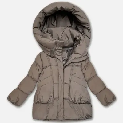 Dámska páperová bunda S'West oversize svetlohnedá MODA8539