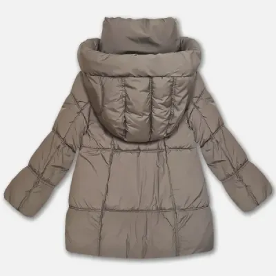 Dámska páperová bunda S'West oversize svetlohnedá MODA8539