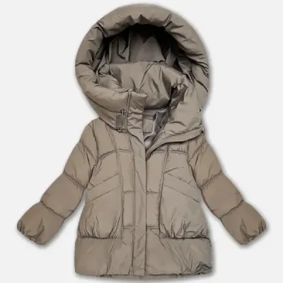Dámska páperová bunda S'West oversize béžová MODA8539