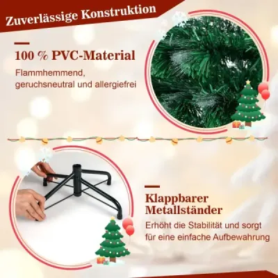 120 cm Umelý vianočný stromček s osvetlením a hviezdičkou Mini vianočný stromček