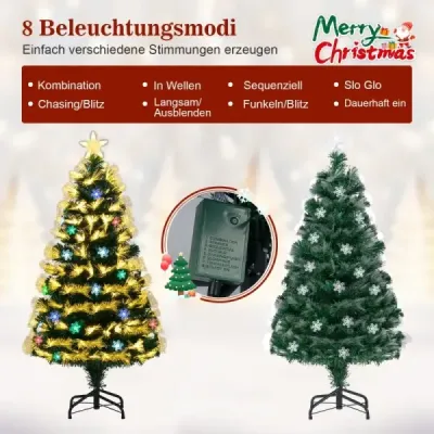 120 cm Umelý vianočný stromček s osvetlením a hviezdičkou Mini vianočný stromček