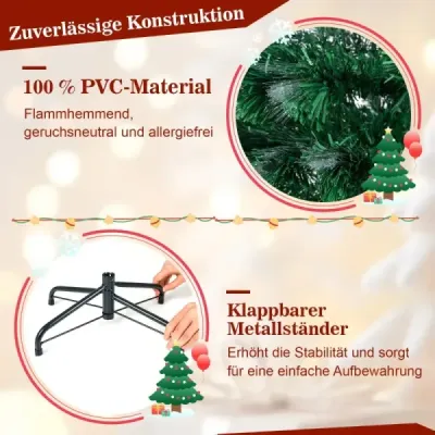 150 cm Umelý vianočný stromček s osvetlením a hviezdičkou Mini vianočný stromček