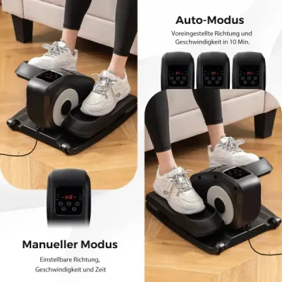Eliptický trenažér pod stôl elektrický sedadlový pedálový trenažér pre seniorov tichý fitnes stroj čierny